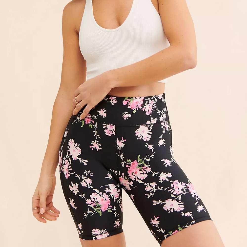 LoveShackFancy Floral Bike Shorts Small